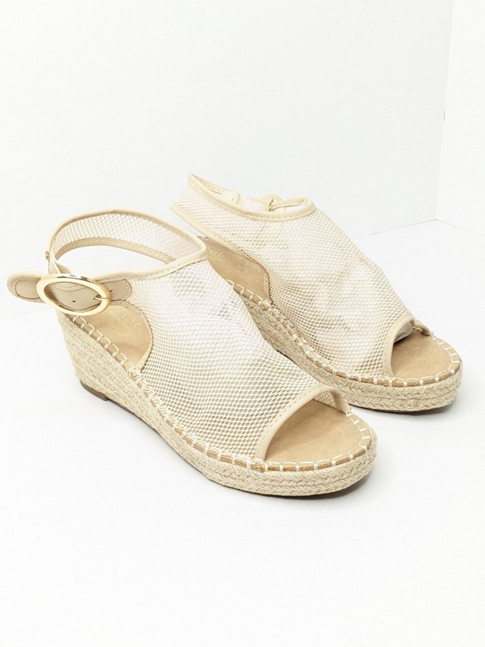 Catherine Malandrino Espadrille Wedge Sandals Beige Women's 8.5